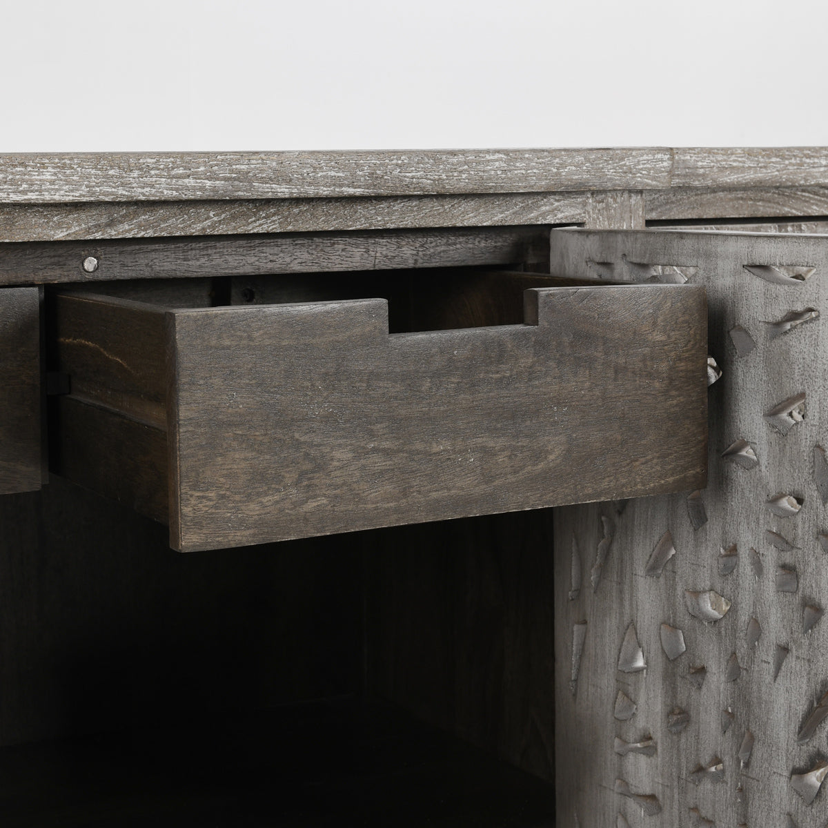 Harmony Vintage Gray Cabinet - Ornate Home