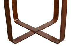 Harness Brown Leather Table - Ornate Home