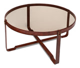 Harness Brown Round Coffee Table - Ornate Home