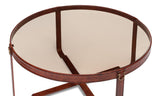 Harness Brown Round Coffee Table - Ornate Home