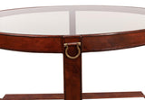 Harness Brown Round Coffee Table - Ornate Home