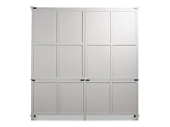 Harper Grey Glass Front Bookcase - Ornate Home