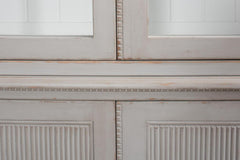 Harper Grey Glass Front Bookcase - Ornate Home