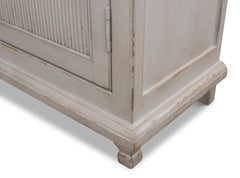 Harper Grey Glass Front Bookcase - Ornate Home