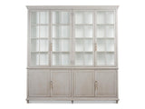 Harper Grey Glass Front Bookcase - Ornate Home