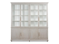Harper Grey Glass Front Bookcase - Ornate Home