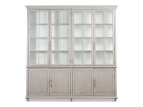 Harper Grey Glass Front Bookcase - Ornate Home