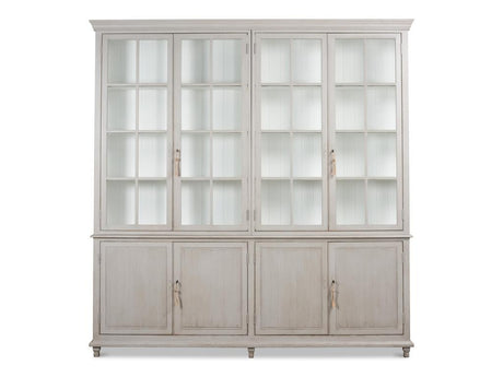 Harper Grey Glass Front Bookcase - Ornate Home