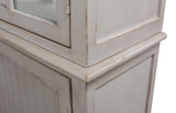 Harper Grey Glass Front Bookcase - Ornate Home