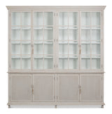 Harper Soft Grey Glass Front Bookcase - Ornate Home