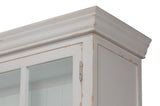 Harper Soft Grey Glass Front Bookcase - Ornate Home