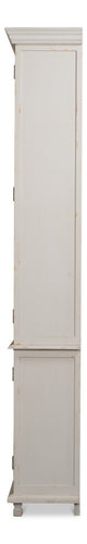 Harper Soft Grey Glass Front Bookcase - Ornate Home