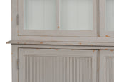 Harper Soft Grey Glass Front Bookcase - Ornate Home