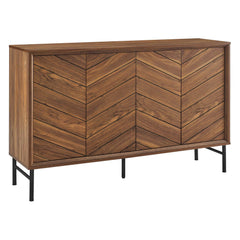 Harper Walnut Chevron Sideboard - Ornate Home