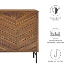 Harper Walnut Chevron Sideboard - Ornate Home