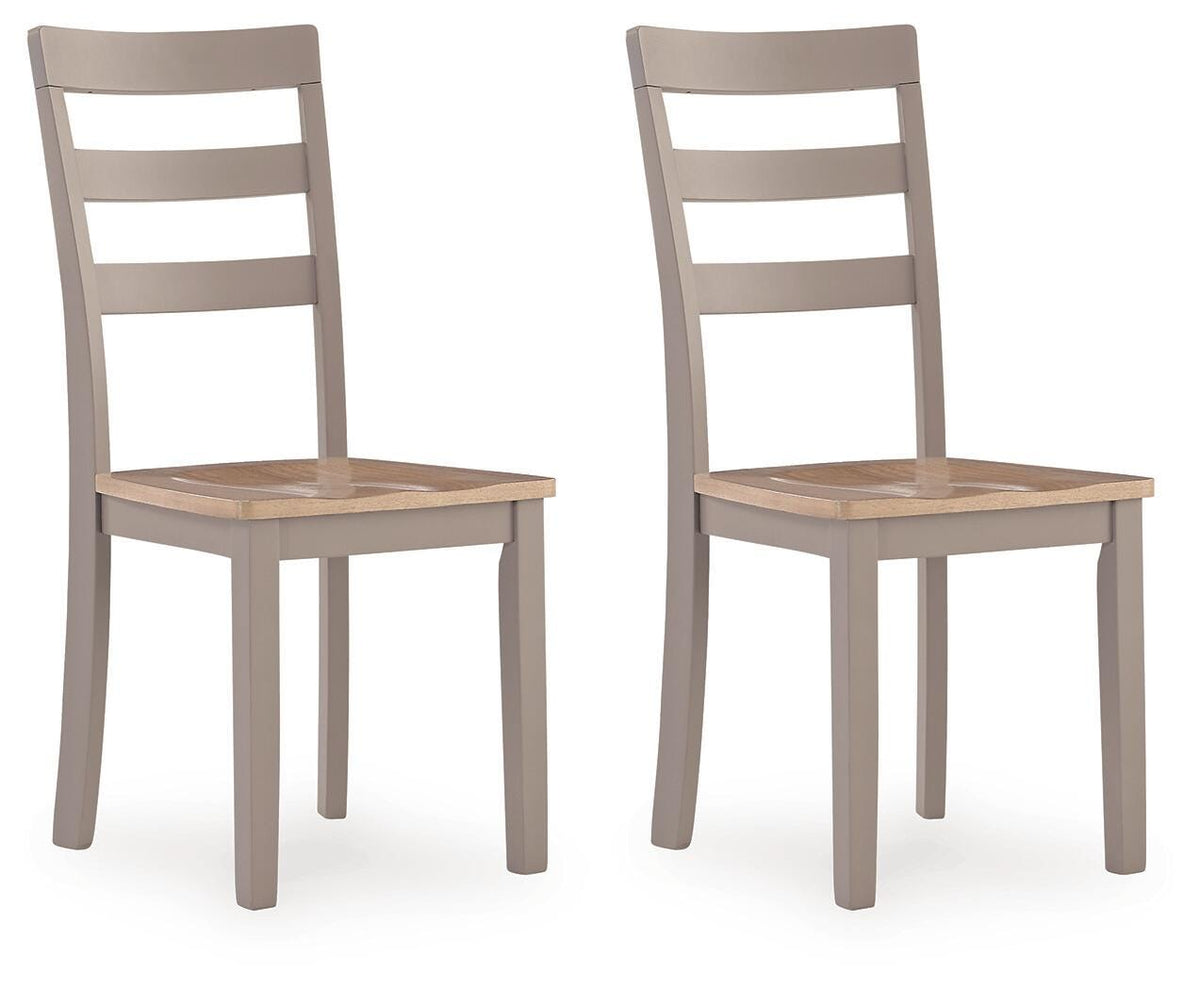 Harperfeld Natural/Gray Dining Room Side Chair (Set of 2) - Ornate Home