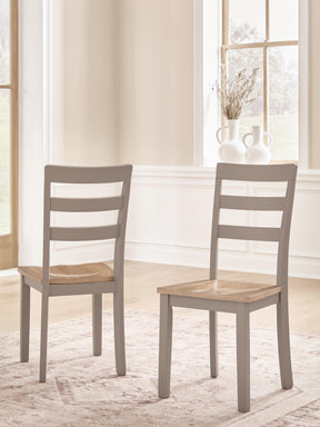 Harperfeld Natural/Gray Dining Room Side Chair (Set of 2) - Ornate Home
