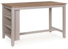Harperfeld Natural/Gray Dining Table and 4 Barstools - Ornate Home