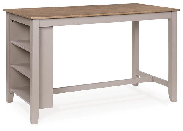 Harperfeld Natural/Gray RECT Dining Room Counter Table - Ornate Home