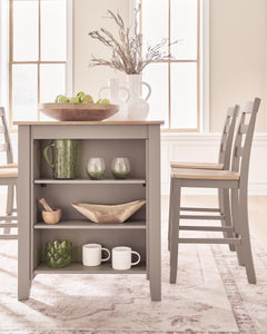 Harperfeld Natural/Gray RECT Dining Room Counter Table - Ornate Home