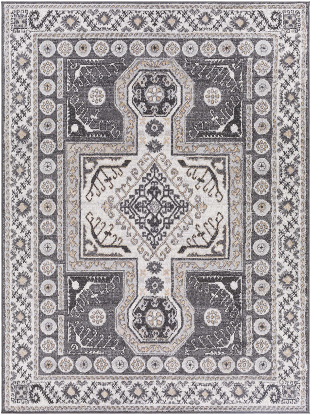 Harrah Gray Cross Rug - Clearance - Ornate Home