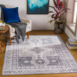 Harrah Gray Cross Rug - Clearance - Ornate Home