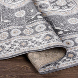 Harrah Gray Cross Rug - Clearance - Ornate Home