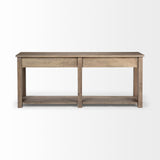 Harrelson Brown Wood 4 Drawer Console Table - Ornate Home