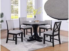 Harriet Light Gray Round Dining Table - Ornate Home