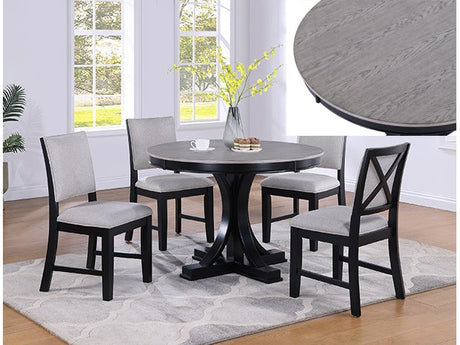 Harriet Light Gray Round Dining Table - Ornate Home