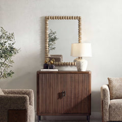 Harriet White/Woodtone Spindle Mirror - Ornate Home