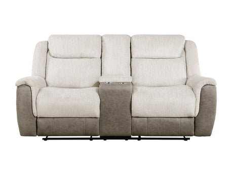 Harriette Beige Double Reclining Loveseat - Ornate Home