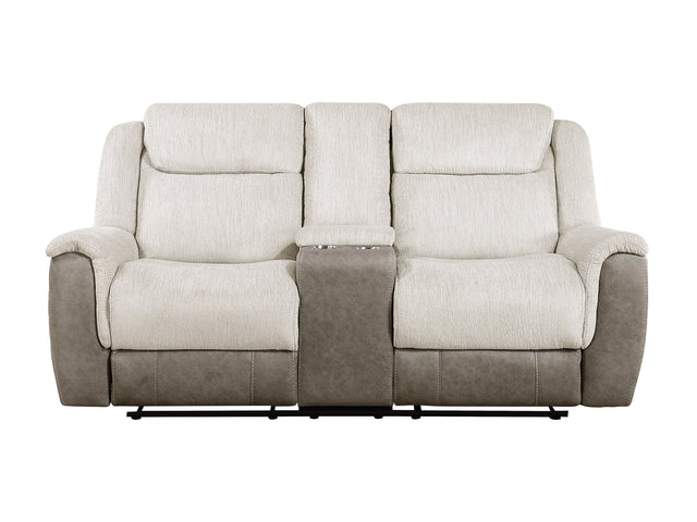 Harriette Beige Double Reclining Loveseat - Ornate Home