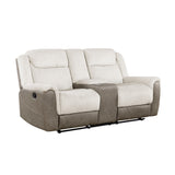 Harriette Beige Double Reclining Loveseat - Ornate Home