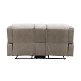 Harriette Beige Double Reclining Loveseat - Ornate Home