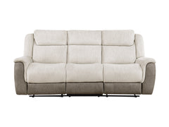 Harriette Beige Double Reclining Sofa - Ornate Home