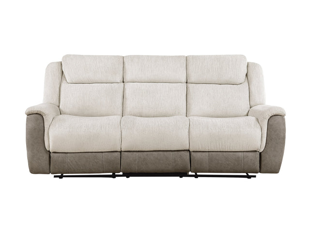Harriette Beige Double Reclining Sofa - Ornate Home