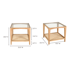 Harrington Natural Side Table - Ornate Home