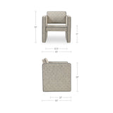 Harris Black/Beige Weave Accent Chair - Ornate Home