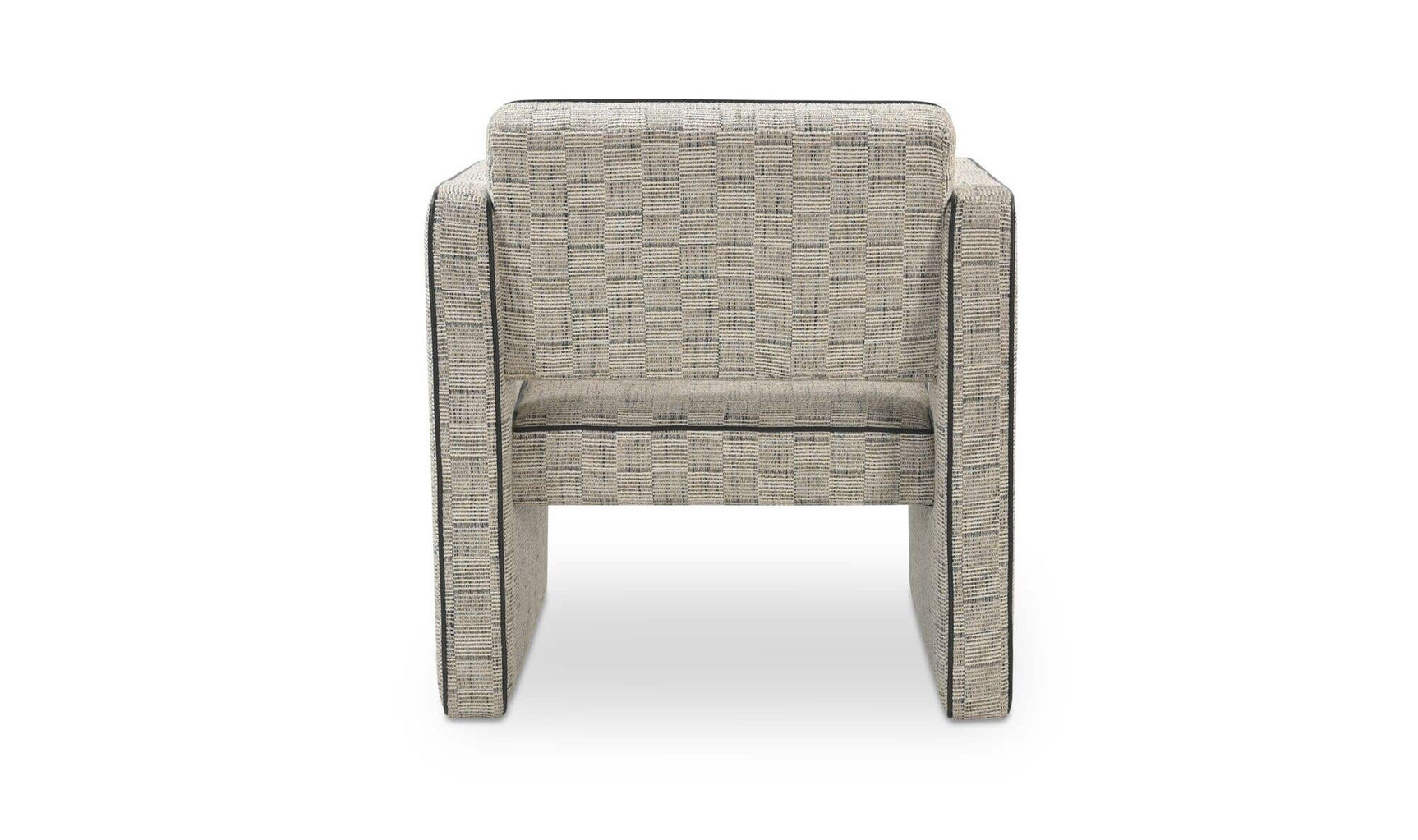 Harris Black/Beige Weave Accent Chair - Ornate Home