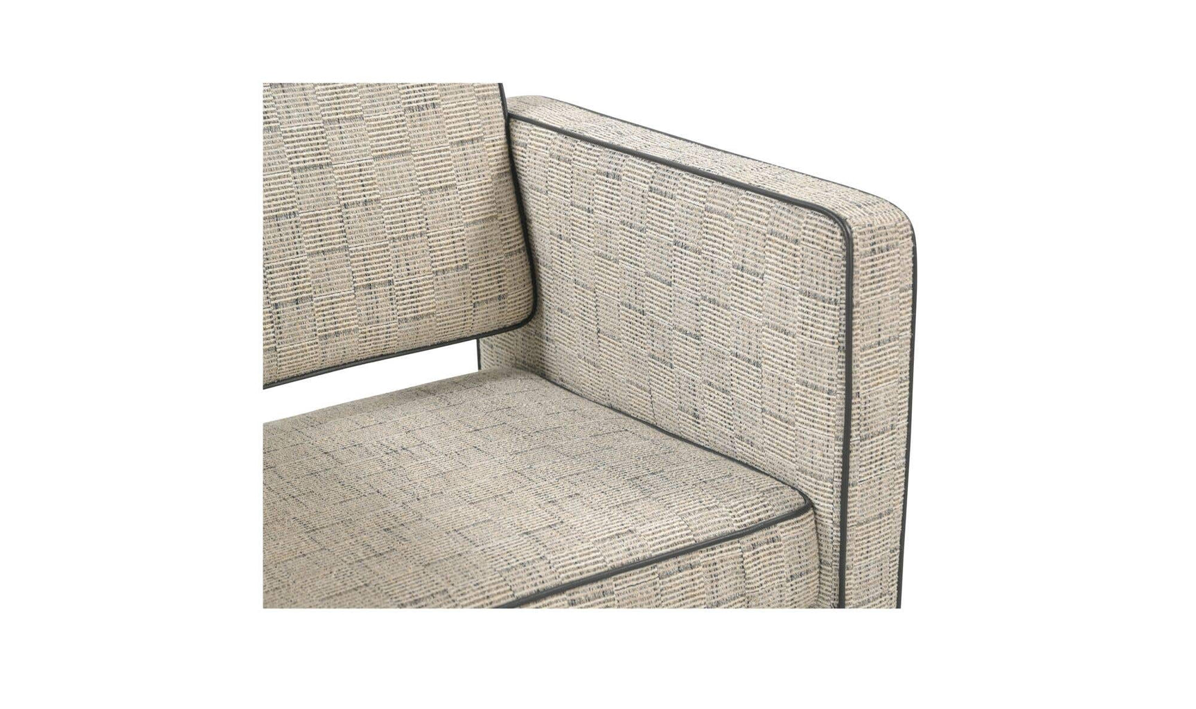 Harris Black/Beige Weave Accent Chair - Ornate Home