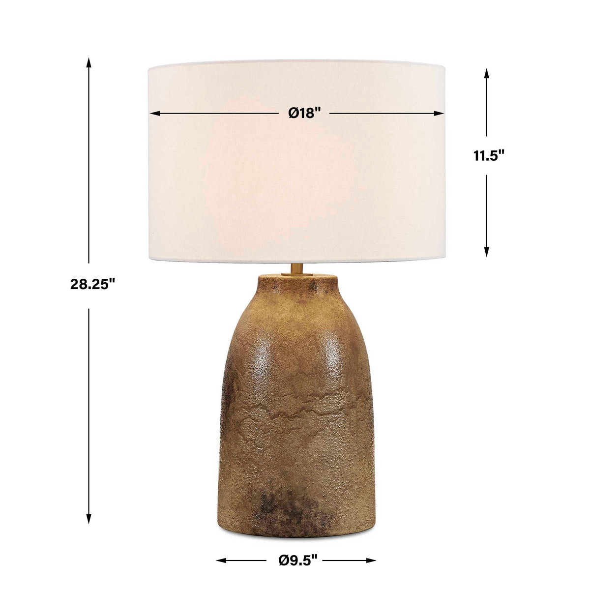 Harris Mottled Brown Table Lamp - Ornate Home