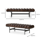 Harrison Dark Brown Bench - Ornate Home