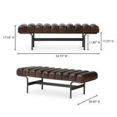 Harrison Dark Brown Bench - Ornate Home