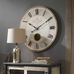 Harrison Gray 30" Bronze/White Clock - Ornate Home