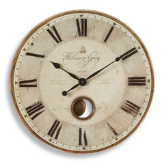 Harrison Gray 30" Bronze/White Clock - Ornate Home
