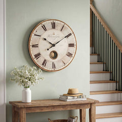 Harrison Gray Bronze/White 23" Clock - Ornate Home