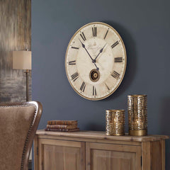 Harrison Gray Bronze/White 23" Clock - Ornate Home