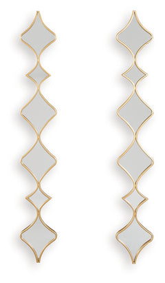 Harriswood Gold Finish Accent Mirror Set (Set of 2) - Ornate Home