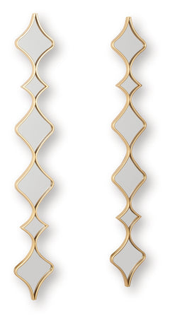 Harriswood Gold Finish Accent Mirror Set (Set of 2) - Ornate Home